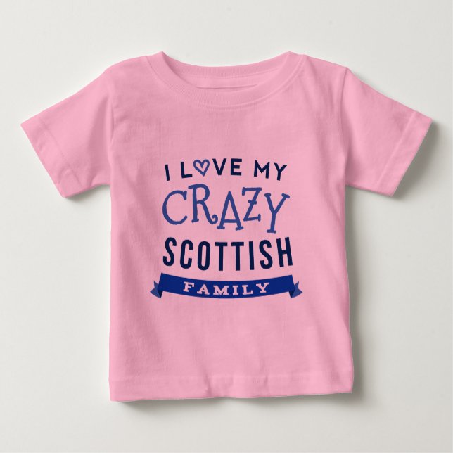 T-shirts Eu amo minha identificação escocesa louca do (Frente)