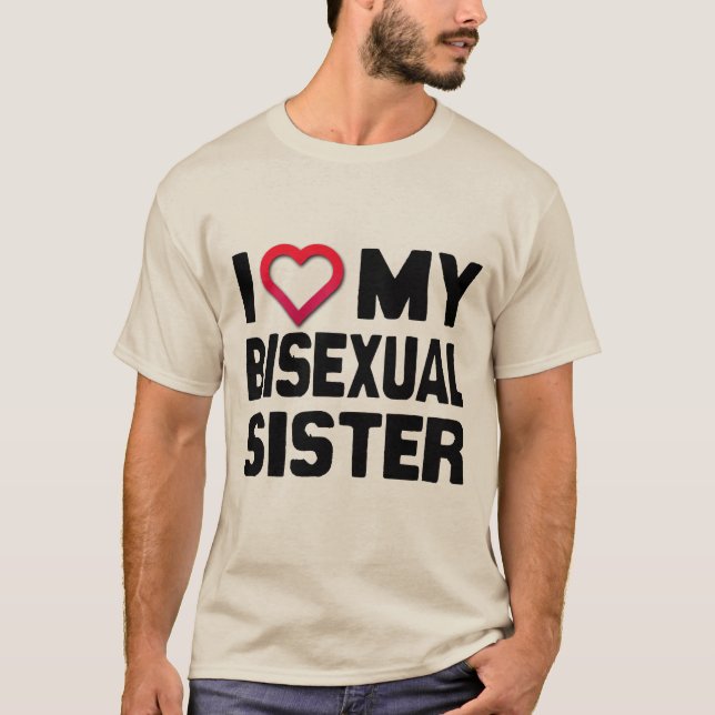 T-SHIRTS EU AMO MINHA IRMÃ BISSEXUAL - (Frente)