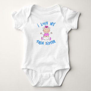 T-shirts Eu Amo Minha Irmã Gêmea