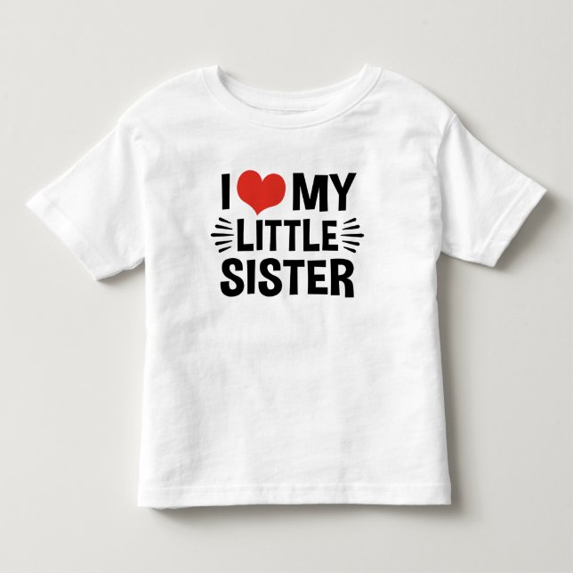 T-shirts Eu Amo Minha Irmã Pequena (Frente)