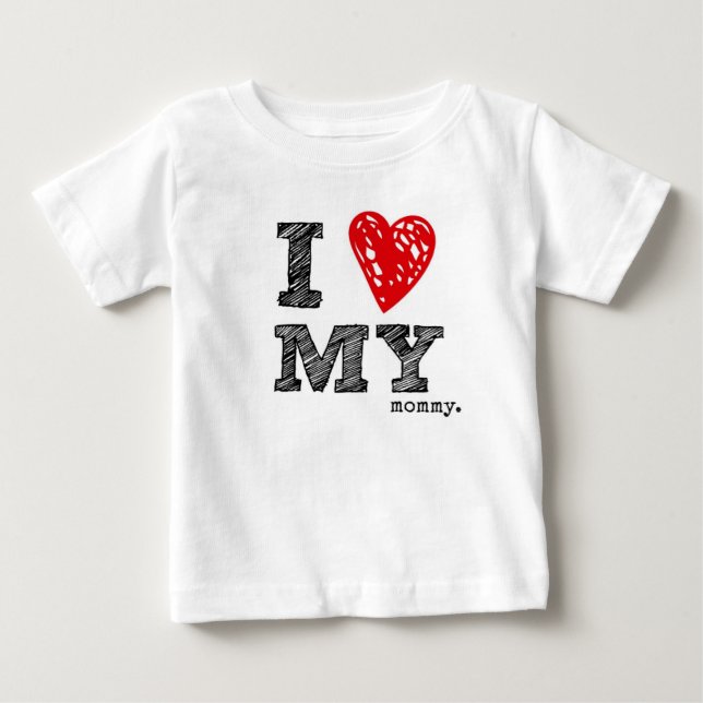 T-shirts Eu amo MINHA mamã (Frente)