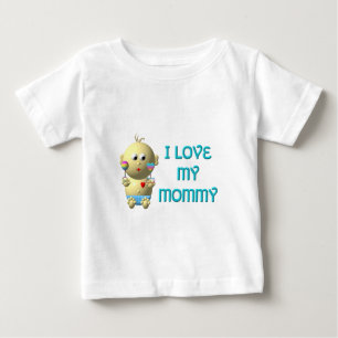 T-shirts Eu amo minha mamãe Bouncing Baby with Heart & Rat
