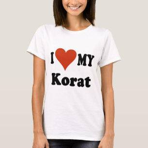 T-shirts Eu amo minha mercadoria do gato de Korat