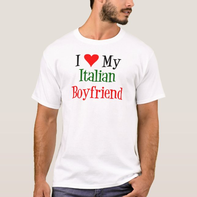 T-shirts Eu Amo Minha Namorado Italiana (Frente)