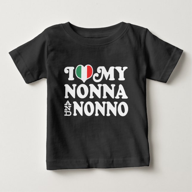 T-shirts Eu amo minha Nonna e Nonno (Frente)