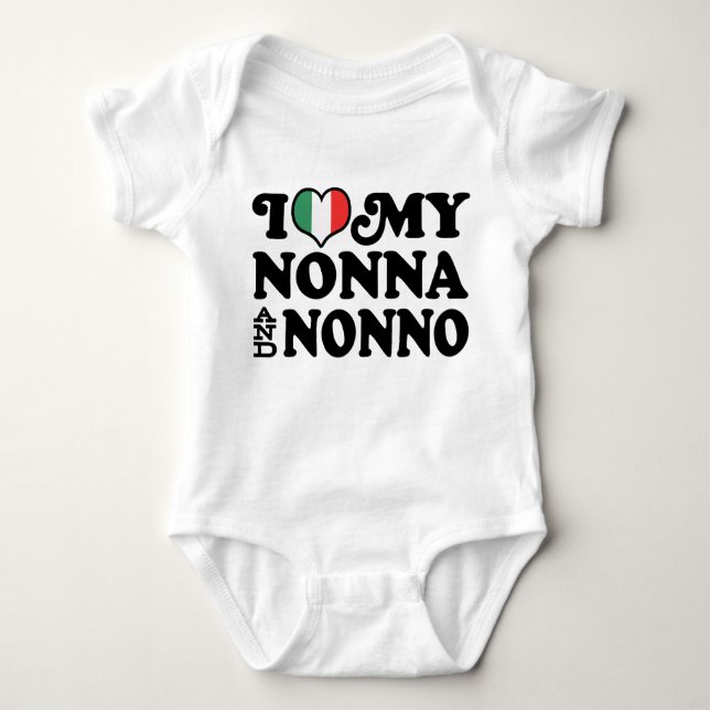T-shirts Eu amo minha Nonna e Nonno (Frente)