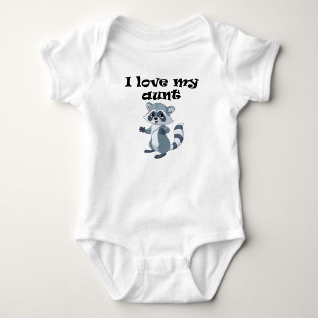 T-shirts Eu amo minha tia Guaxinim (Frente)