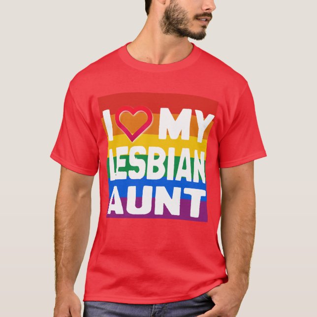 T-SHIRTS EU AMO MINHA TIA LESBIANA - -... (Frente)