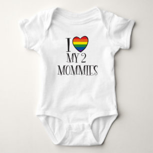 T-shirts Eu amo minhas 2 MAMÃS