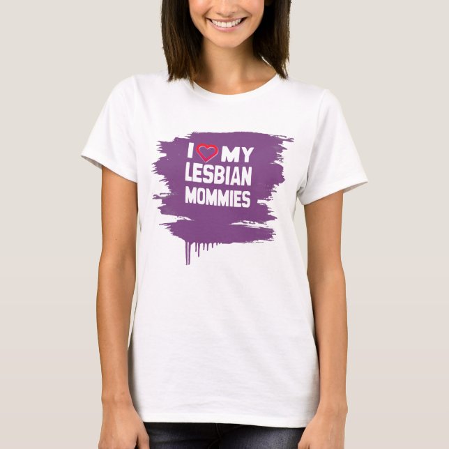 T-shirts EU AMO MINHAS MÃES LÉSBICAS - -.png (Frente)