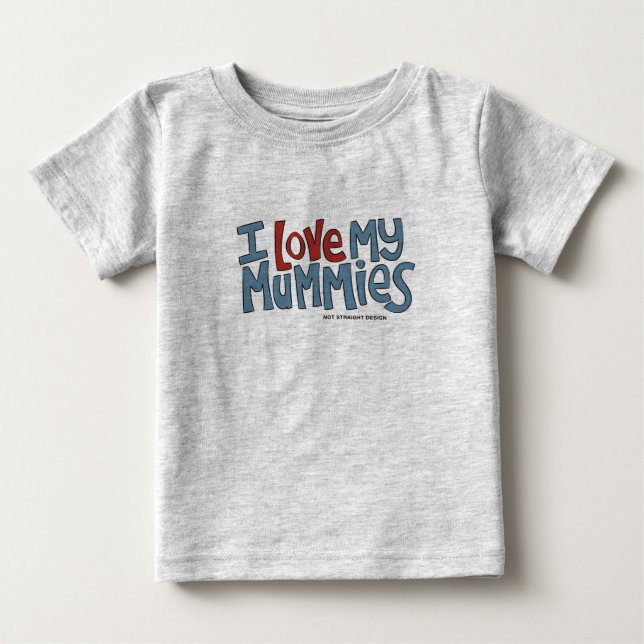 T-shirts Eu amo minhas mamãs (Frente)