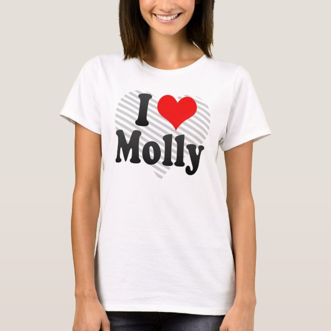 T-shirts Eu amo Molly (Frente)