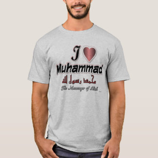 T-shirts Eu amo Muhammad, mensageiro de Allah