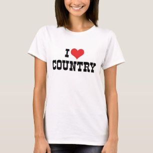 T-shirts Eu Amo Música country