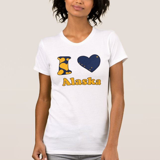 T-shirts Eu amo o Alasca (Frente)