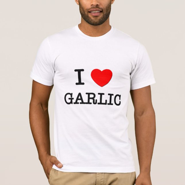 T-shirts Eu amo o alho (Frente)