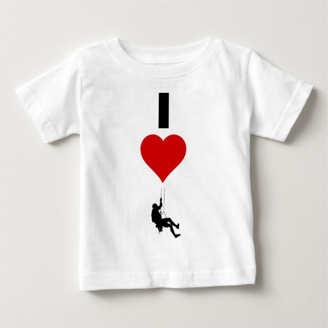 T-shirts Eu amo o alpinismo (vertical) (Frente)