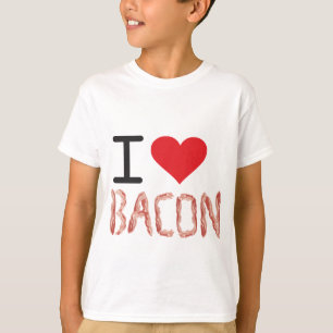 T-shirts Eu amo o bacon