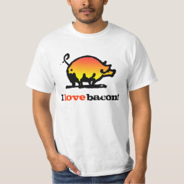 T-shirts Eu amo o bacon!