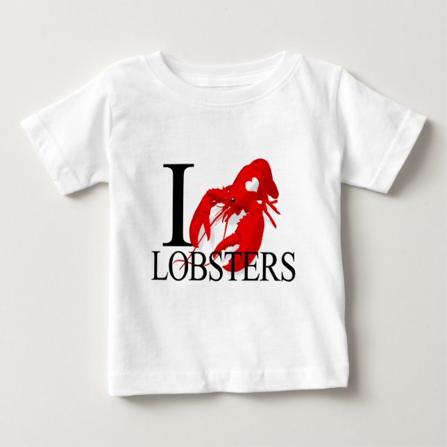 T-shirts Eu amo o bebê das lagostas (Frente)