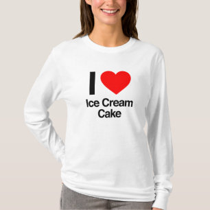 T-shirts eu amo o bolo do sorvete