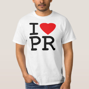 T-shirts Eu amo o coração Puerto Rico