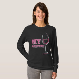 T-shirts Eu amo o dia dos namorados do vinho