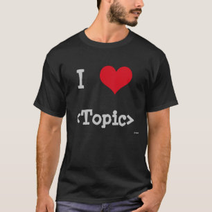 T-shirts Eu amo o __(escuro)
