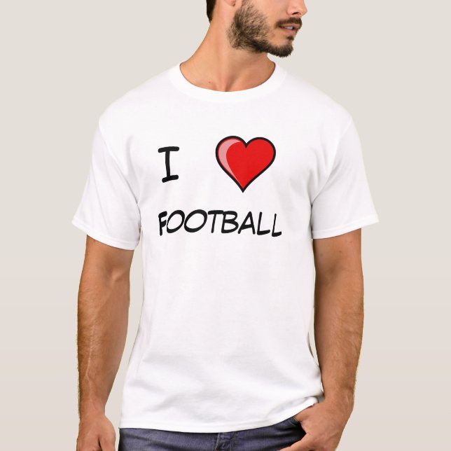 T-shirts Eu amo o futebol (Frente)
