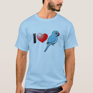 T-shirts Eu amo o indiano azul Ringnecks
