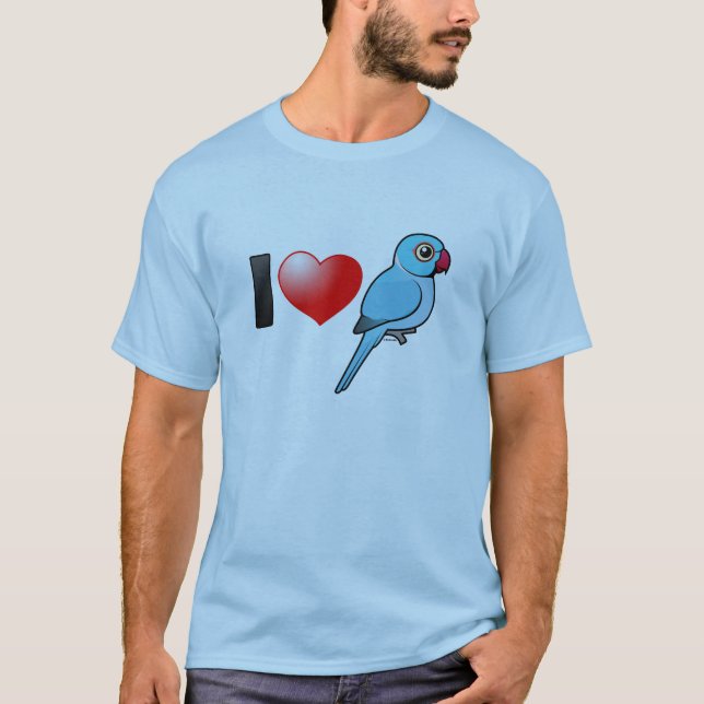 T-shirts Eu amo o indiano azul Ringnecks (Frente)