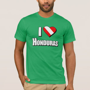 T-shirts Eu amo o mergulho de Honduras