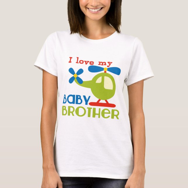 T-shirts Eu amo o meu irmão bebê (Frente)
