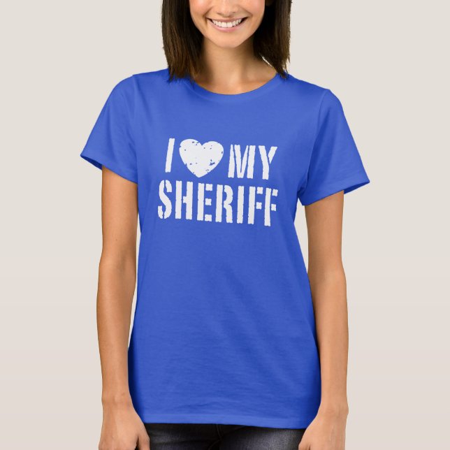 T-shirts Eu Amo O Meu Xerife (Frente)