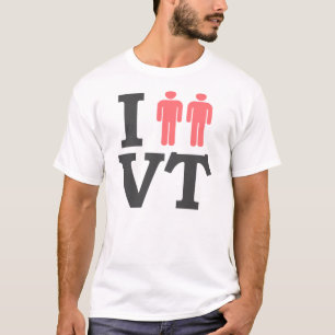 T-shirts Eu amo o orgulho Vermont T da igualdade do
