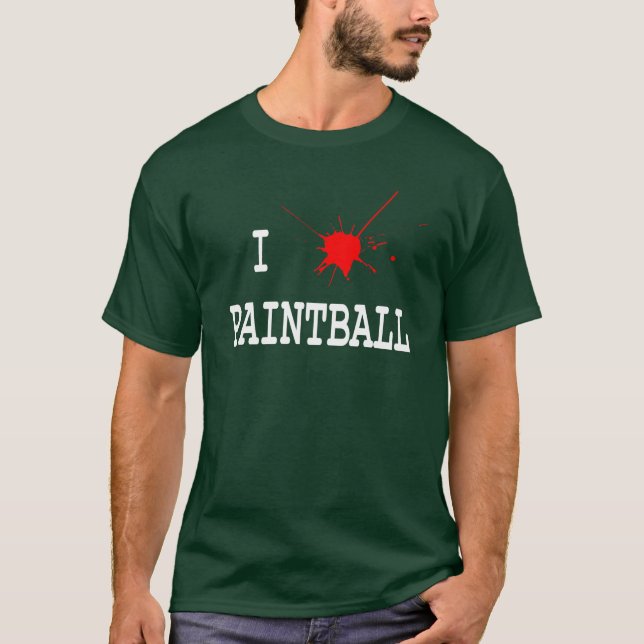 T-shirts Eu amo o paintball (Frente)