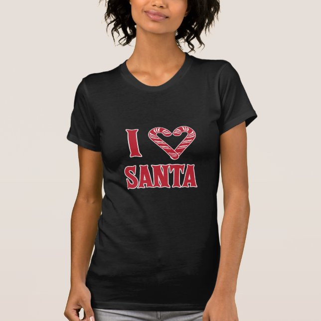 T-shirts Eu amo o papai noel (Frente)