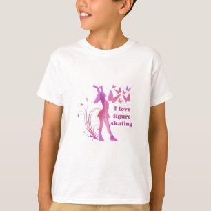T-shirts Eu amo o patinagem artística