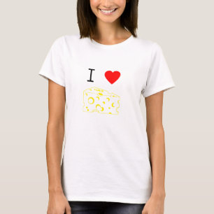 T-shirts Eu amo o queijo