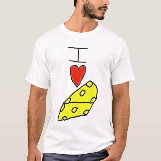 T-shirts Eu amo o queijo