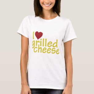 T-shirts Eu amo o queijo grelhado