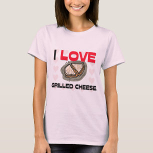 T-shirts Eu amo o queijo grelhado