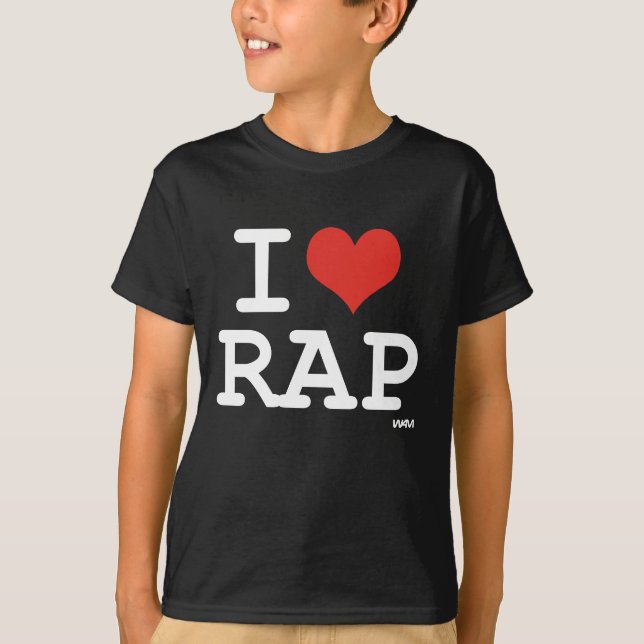 T-shirts Eu amo o rap (Frente)