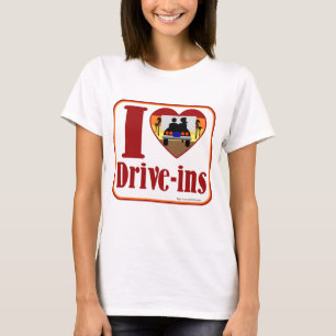 T-shirts Eu amo o Slogan de Retrospectiva Divertida de Driv
