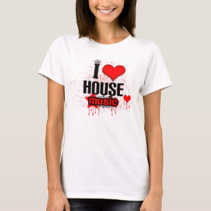 T-shirts Eu amo o T das senhoras da música da casa