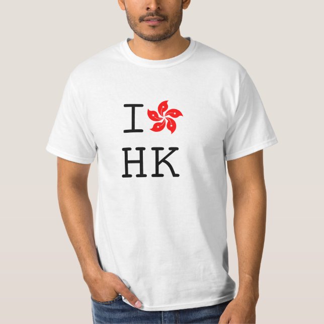 T-shirts Eu amo o T de Hong Kong (Frente)