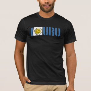 T-shirts Eu amo o T de URUGUAI