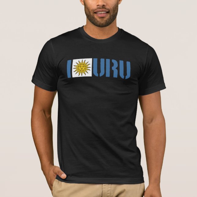 T-shirts Eu amo o T de URUGUAI (Frente)