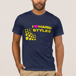 T-shirts Eu amo o T dos estilos do duro