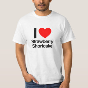 T-shirts eu amo o tarte de morangos